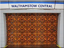 TQ3789 : Walthamstow Central tube station - ceramic tiles by Mike Quinn