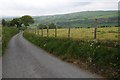 Country road descending to Gwytherin