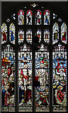 TM1577 : St Nicholas, Oakley - Stained glass window by John Salmon