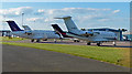 Private jets at Oxford Airport