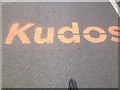 Kudos - painted on road