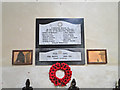 The War memorials in Witnesham church