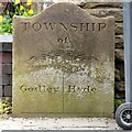 Godley/Hyde Township boundary stone