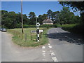 Old road sign at Christ