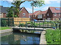 Footbridge over the New River north of Church Lane, EN8