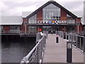 Approach to City Quay cafeteria