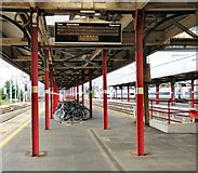 SJ8989 : Bicycles at Stockport Station by Gerald England