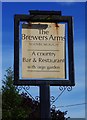 The Brewers Arms (2) - sign, High Street, Lower Wanborough, near Swindon