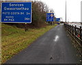 ST5391 : Motorway services distances sign, Chepstow by Jaggery