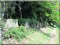 Row of WWII concrete blocks by the New River