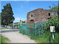 WWII pillbox by the level crossing, Slipe Lane, EN10