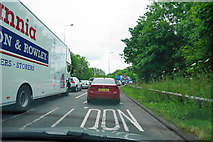 SP3375 : Stopped traffic on the Stivichall roundabout by Bill Boaden