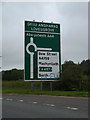 SN6381 : Roadsign on the A44 by Geographer