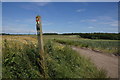 Signpost for a footpath, Clieves Hill, Aughton