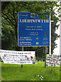 SN5982 : Aberystwyth Town sign by Geographer
