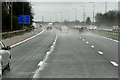 Wet Conditions on the M6 near Wrightington Bar