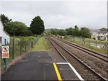SN3610 : West Wales Line from Ferryside towards Carmarthen by Jaggery