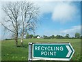 Sign pointing to the Recycling Point at Brennan