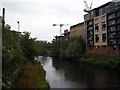 Construction work beside the Kelvin