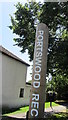 A Large wooden sign at the entrance to Portswood Recreation Ground