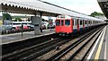 Eastbound District Line train at Plaistow