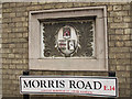 Morris Road bridge: carved plaque