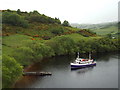 NH5328 : Boat arriving at Urquhart Castle jetty by Malc McDonald