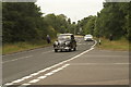 View of an Austin A40 "Somerset" passing along London Road as part of the London-Southend Classic Car Run