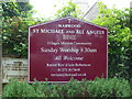 St Michael and All Angels, Marwood: noticeboard