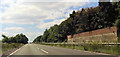 Brick wall beside A38 near Shobnall Fields