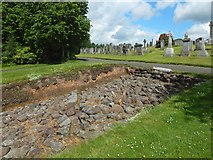 NS5572 : Culvert in stone base of the Antonine Wall by Lairich Rig