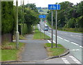 Cycle lane along Newcastle Road in Talke