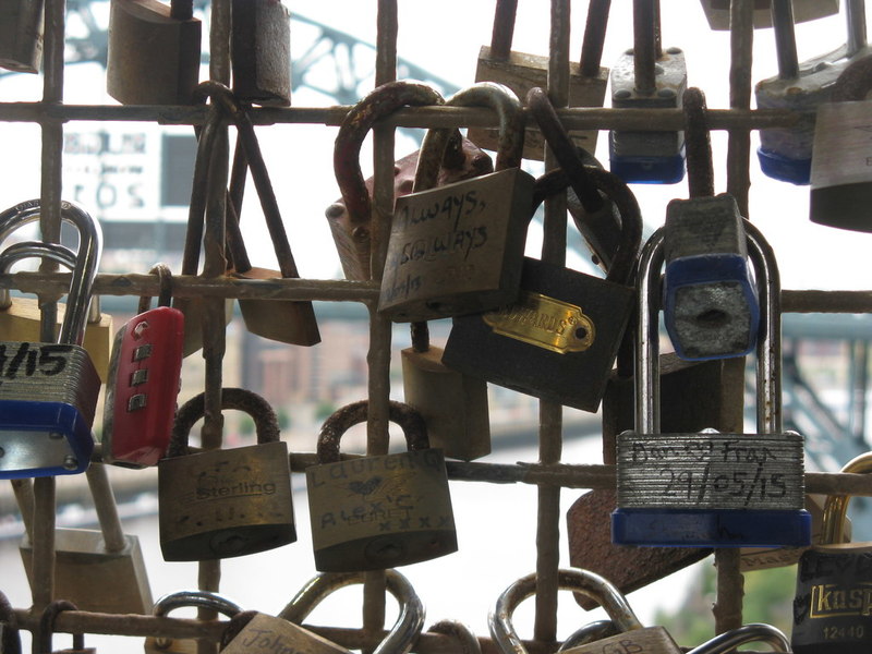 Padlocks on the bridge! © Dave Pickersgill :: Geograph Britain and Ireland