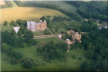 SK4663 : Under wraps: Hardwick Hall, aerial 2003 by Chris