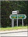 TG1924 : Roadsigns on the A140 Norwich Road by Geographer