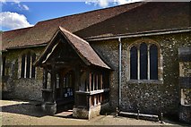 TL6600 : Margaretting: St. Margaret's Church: The wooden Tudor north porch by Michael Garlick