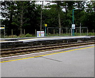 SN3610 : Newly-raised part of platform 2, Ferryside railway station by Jaggery
