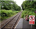 West Wales Line railway towards Pembroke from Lamphey station 