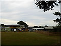 Playing field and school buildings at Manorfield Primary School Horley