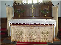 SS5937 : St Peter, Shirwell: altar by Basher Eyre