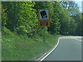 A76 southbound warning sign