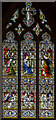 SO8932 : Stained glass window,  north nave, Tewkesbury Abbey by Julian P Guffogg