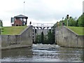 SE3827 : Emptying Lemonroyd Lock, Aire & Calder Navigation by Christine Johnstone