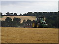 TM3876 : Ploughing at Halesworth by Geographer