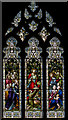 SO8932 : Stained glass window, south nave, Tewkesbury Abbey by Julian P Guffogg