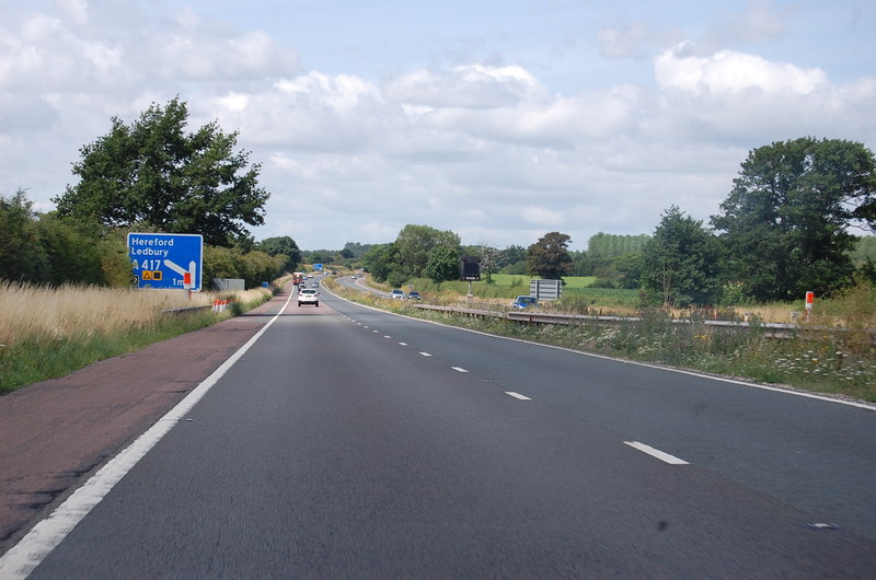 M50 motorway west of Pendock © J.Hannan-Briggs :: Geograph Britain and ...