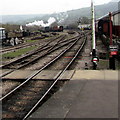 Distant smoke east of Winchcombe railway station 