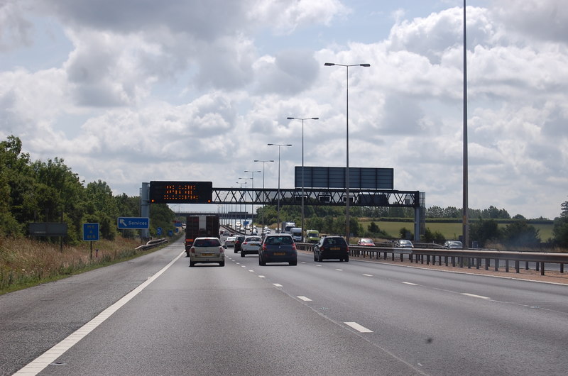 M5 towards Strensham Services southbound © J.Hannan-Briggs :: Geograph ...