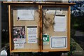 Church of St Andrew, Pickworth:  Notice board next to the gate