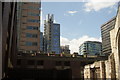 TQ3281 : View of 88 Wood Street, 3 Noble Street and One London Wall from the Barbican Estate by Robert Lamb